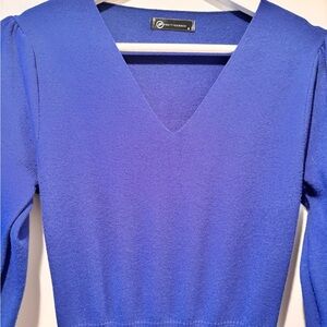 PrettyGarden lantern sleeves v neck maxi dress size s